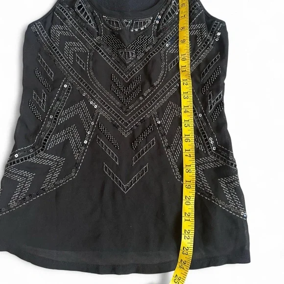 Express Black Sequin beaded Tank Top - Picture 5 of 6